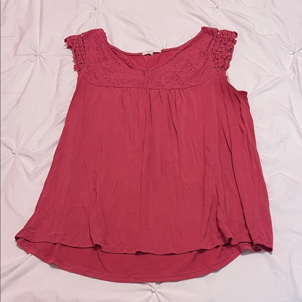 Maurices Pink Cap Sleeve Blouse